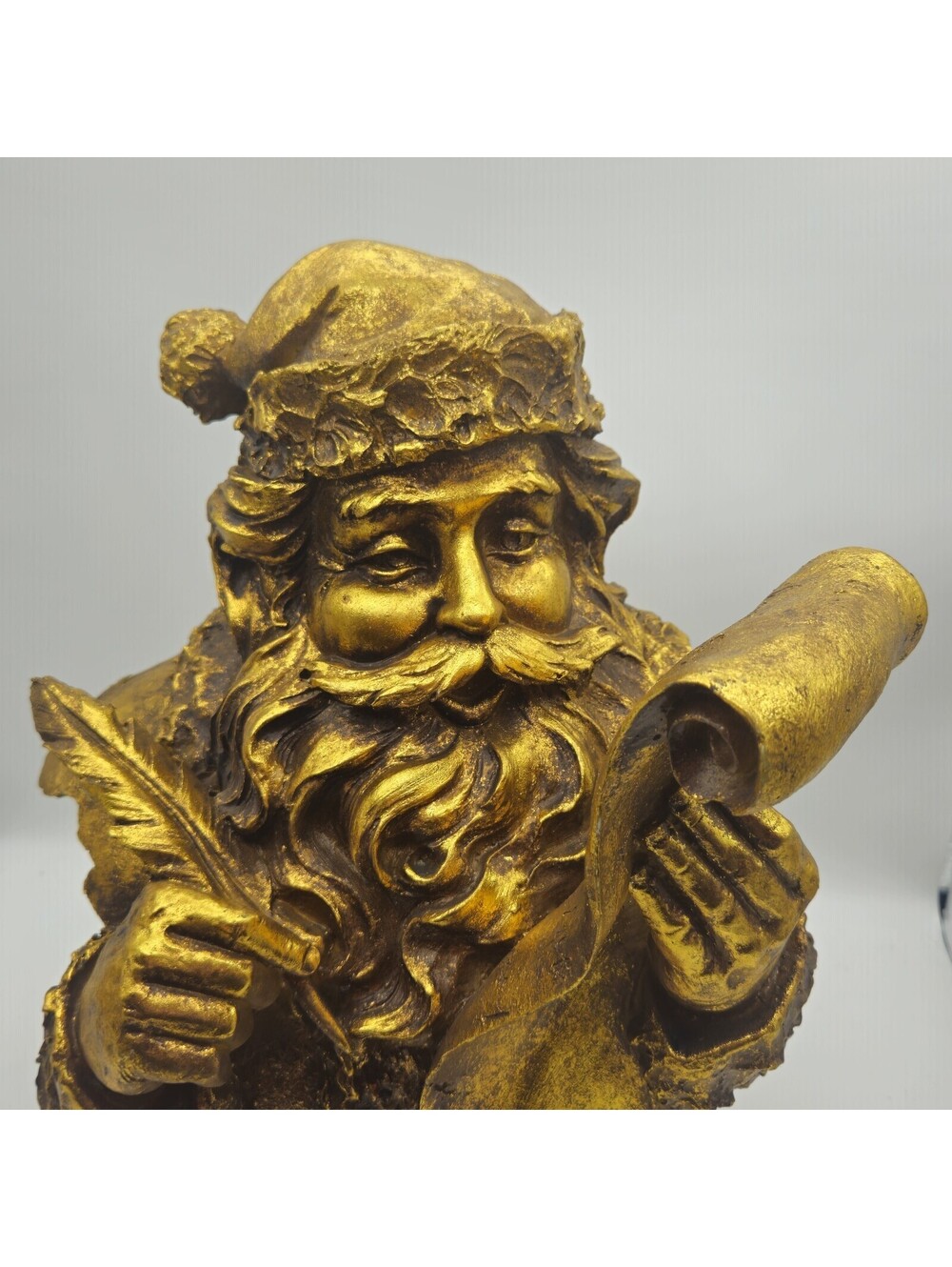 2007 Robert Stanley Gold Leaf Santa Bust 16.25"x12" - Picture 2 of 9